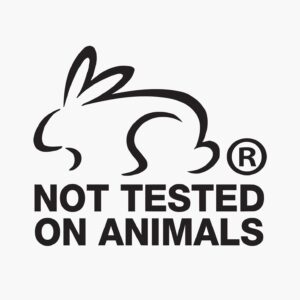 A stylized outline of a rabbit with "NOT TESTED ON ANIMALS" beneath it, proudly highlights that Ultraceuticals products are cruelty-free. | Josephine's Salons and Spas