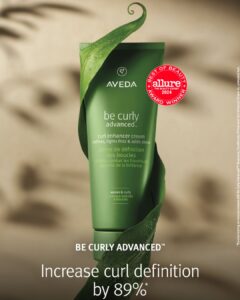 Experience effortless luxury at our Houston Aveda salon & spa with Be Curly Advanced Curl Enhancer—award-winning, natural, 89% more defined curls for low-maintenance glamour. | Josephine's Salons and Spas | Houston, TX